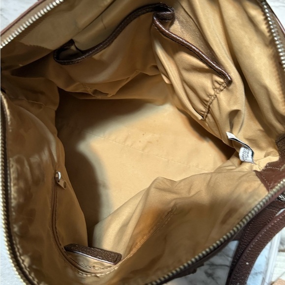 Nine West Brown Leather Shoulder Bag with Gold Hardware - Picture 10 of 12